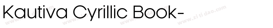 Kautiva Cyrillic Book字体转换